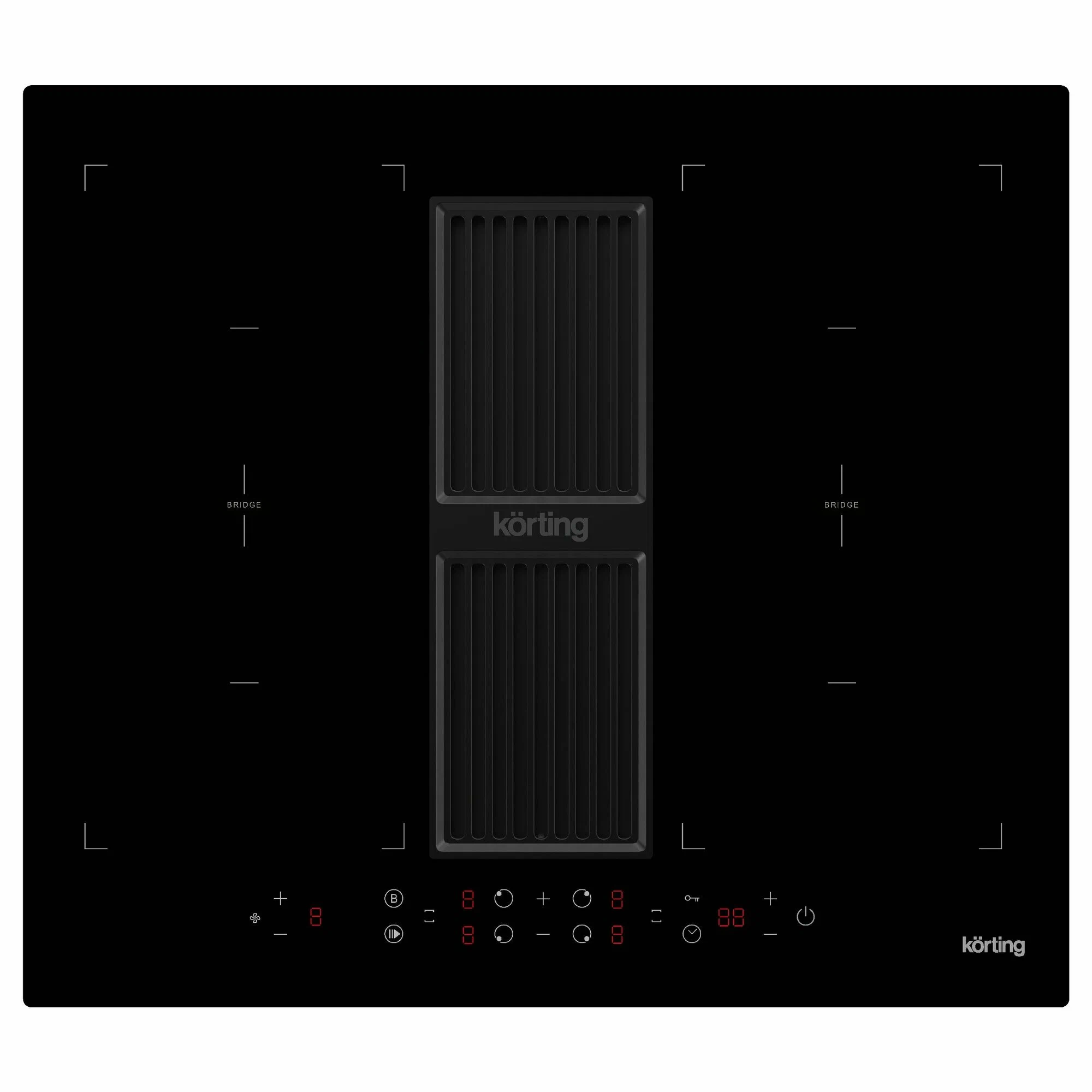 Индукционная варочная панель с вытяжкой Korting HIBH 68980 NB